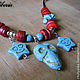 Necklace with turquoise 'Jolly Roger'. Necklace. BijouSiberia. My Livemaster. Фото №6