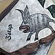 Сумка Страдающий ЗАЕЦЪ коричневая. Сумка через плечо. Ryffe. Ярмарка Мастеров.  Фото №4