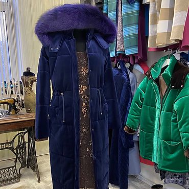 Одежда ручной работы. Ярмарка Мастеров - ручная работа Пуховик бархатный winter dream. Handmade.