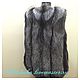 Fur vest from Finnish silver Fox, whole skins, fully fur on the back of the vest is a little rossit suede, suede is not visible.vest with zipper. Tailoring the model order according to your measuremen