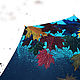 Paraguas pintado a mano de autor hojas de Otoño en la nieve. Umbrellas. UmbrellaFineArt. Интернет-магазин Ярмарка Мастеров.  Фото №2