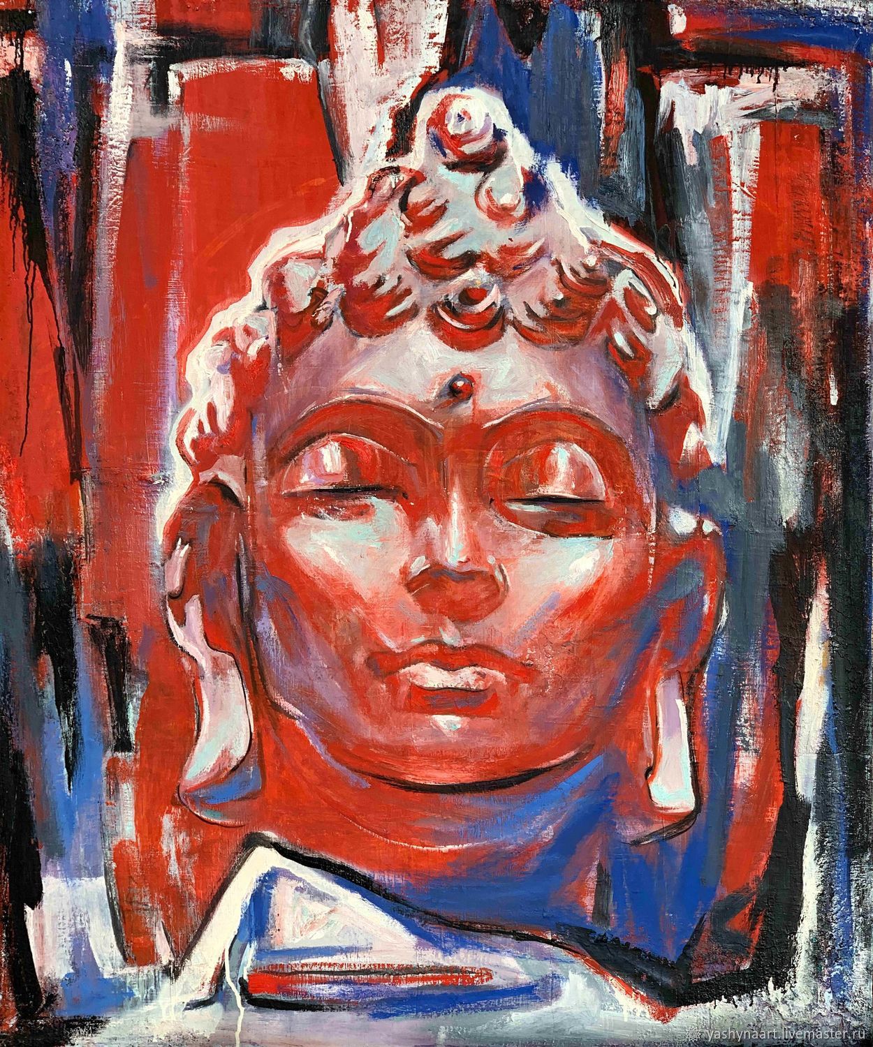 Картина маслом будда