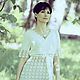 Knitted dress white cotton 'Woman in white', Dresses, St. Petersburg,  Фото №1