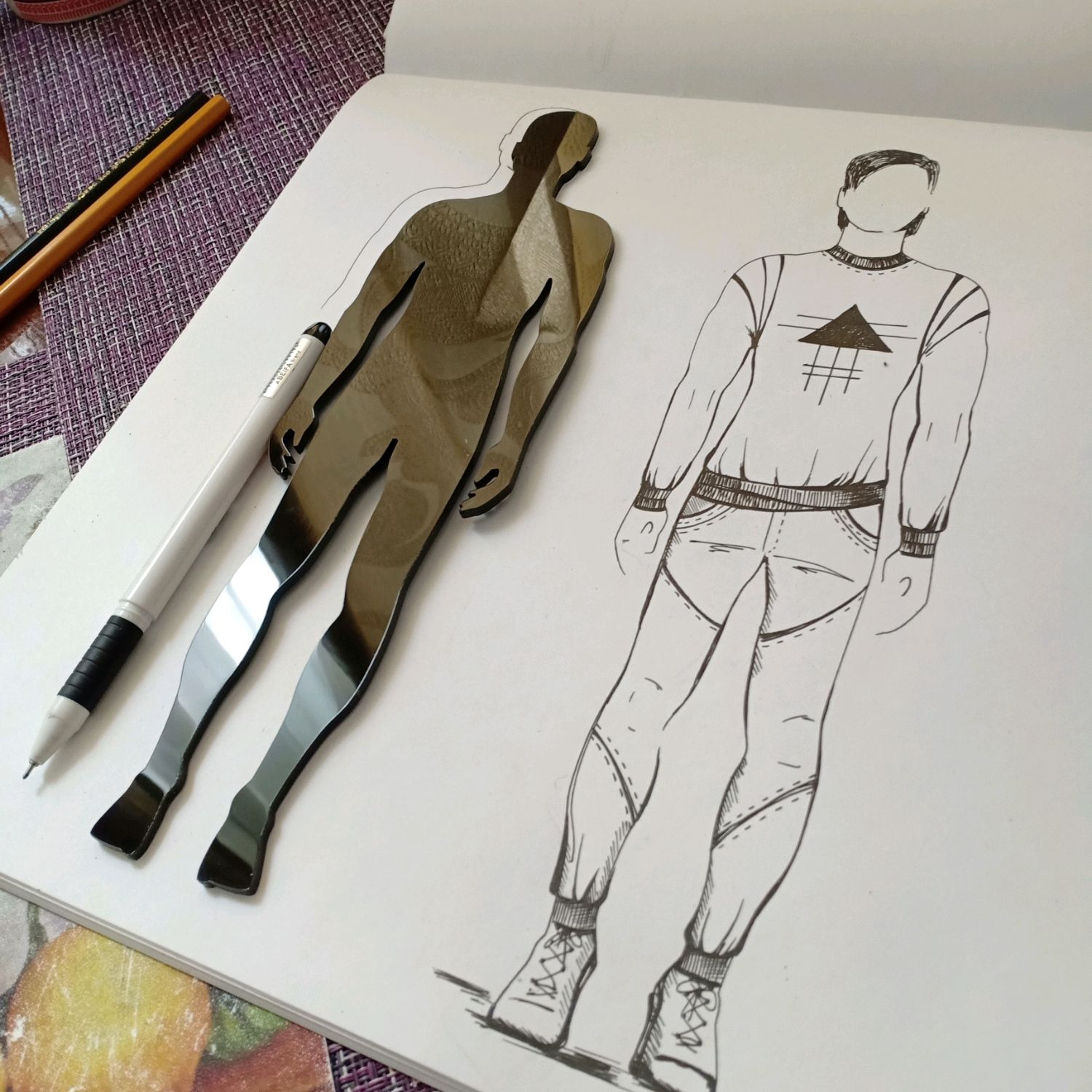 Мужская фигура для моделирования одежды