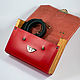 Красная сумочка с деревом - Elin, женская кожаная сумка. Классическая сумка. Lemberg Leather. Ярмарка Мастеров.  Фото №6