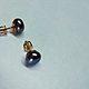 Gold Earrings Blueberry Beads, Stud earrings, Kaliningrad,  Фото №1