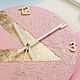 Pink round wall clock with gold potal. Watch. 'Время радости' настенные часы (vremya-radosti). Online shopping on My Livemaster.  Фото №2