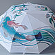Зонт с росписью ручной работы Рыбы и Сакура. Зонты. Umbrella Fine Art зонты с росписью. Ярмарка Мастеров.  Фото №4