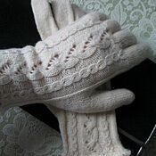 Аксессуары handmade. Livemaster - original item Gloves: Women`s white openwork gloves. Handmade.