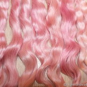 Материалы для творчества handmade. Livemaster - original item Hair for dolls is natural.( Pink). Curls curls for dolls. Handmade.