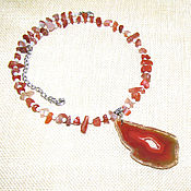 Украшения handmade. Livemaster - original item Agatha Necklace large pendant natural stones. Handmade.