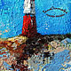 Oil painting art landscape with the sea in the MORNING LIGHTHOUSE. Pictures. pictures & decor of TanyaSeptember. My Livemaster. Фото №4