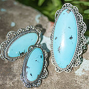 Chrysoprase (earrings and ring) (627)