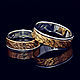 wedding rings by kochut fine art jewelry\r\ngold, silver\r\nобручальные кольца. Серебро и кованое золото. Ширина 5 и 6 мм.\r\nпод заказ.