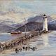 Seascape Painting on canvas (blue purple lighthouse). Pictures. Pastelena. Online shopping on My Livemaster.  Фото №2
