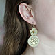 Order Handmade earrings with flowers on bronze. Clarissejewelry. Livemaster. . Earrings Фото №3
