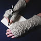 Women's knitted fingerless gloves Clouds, Mitts, Klin,  Фото №1