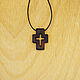  Скит - деревянный нательный крест из кипариса. Крестик. Икона на рези (Светлана). Ярмарка Мастеров.  Фото №5