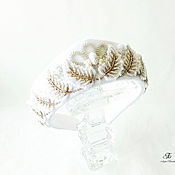 Украшения handmade. Livemaster - original item The rim is velvet with voluminous leaves White gold. Handmade.