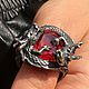 Ring with dragons ruby silver. Hard bracelet. Urbanstyle. My Livemaster. Фото №6