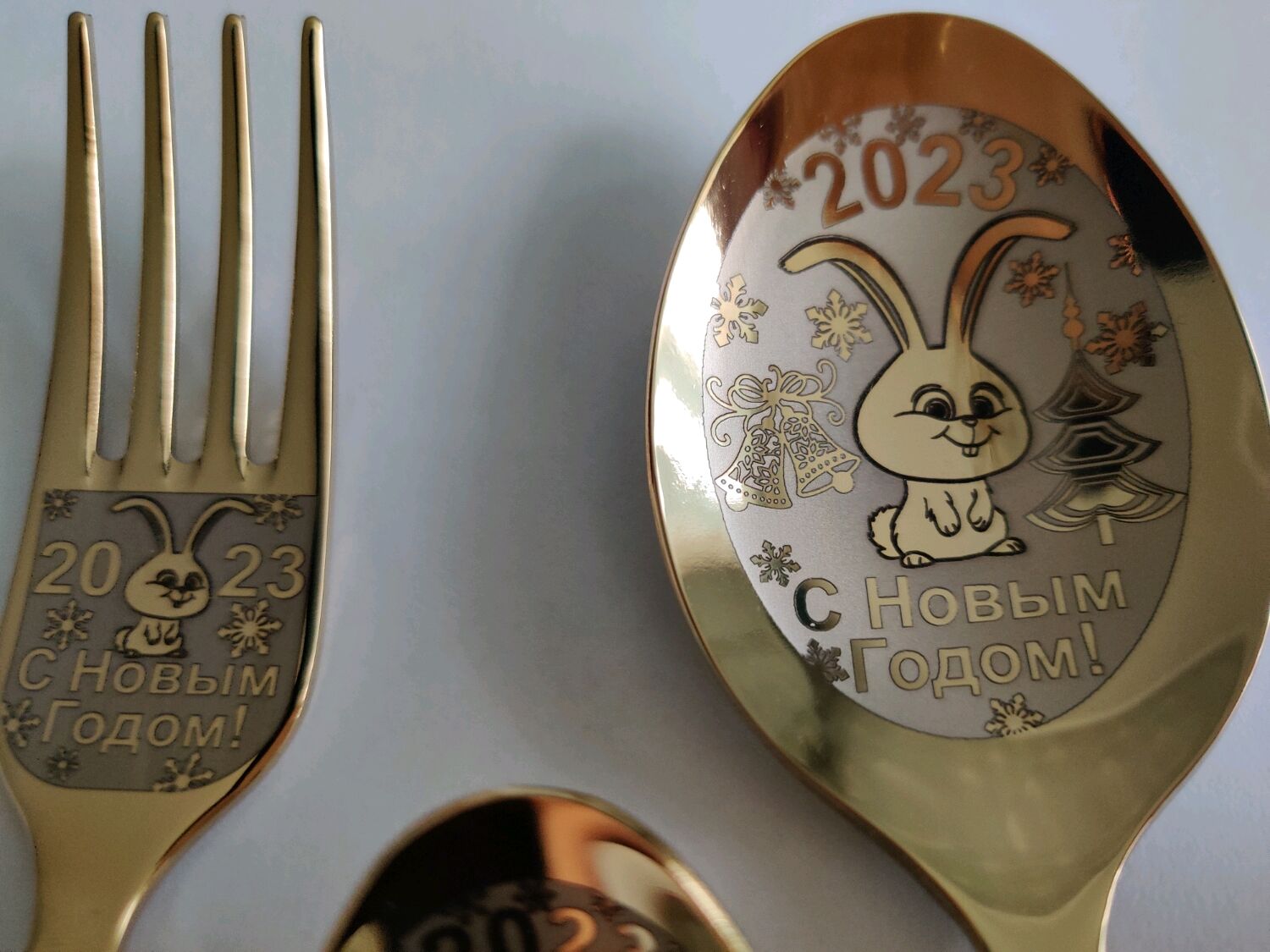 Год Кролика: Подарок на новый год к новому году именные стол приборы ...