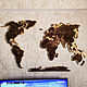 Карта мира объемная / многоуровневая (на деревянной основе). Карты мира. JDgroup. Настенные часы и Декор.. Ярмарка Мастеров.  Фото №6