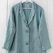 Одежда handmade. Livemaster - original item Summer linen cardigan coat with open edges. Handmade.