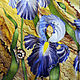 Scarf silk batik 'Iris' ( 2). Scarves. Kenaz silk (KENAZ). Online shopping on My Livemaster.  Фото №2