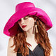 Sombrero de rafia de ala ancha para mujer | Fucsia, Hats1, Moscow,  Фото №1