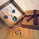 Серьги и кулон Сердце океана. Комплекты украшений. Anastasia Smolina Jewelry and Gifts. Ярмарка Мастеров.  Фото №4