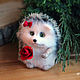 Hedgehog with a flower girl. Miniature figurines. handmade toys by Mari. Online shopping on My Livemaster.  Фото №2