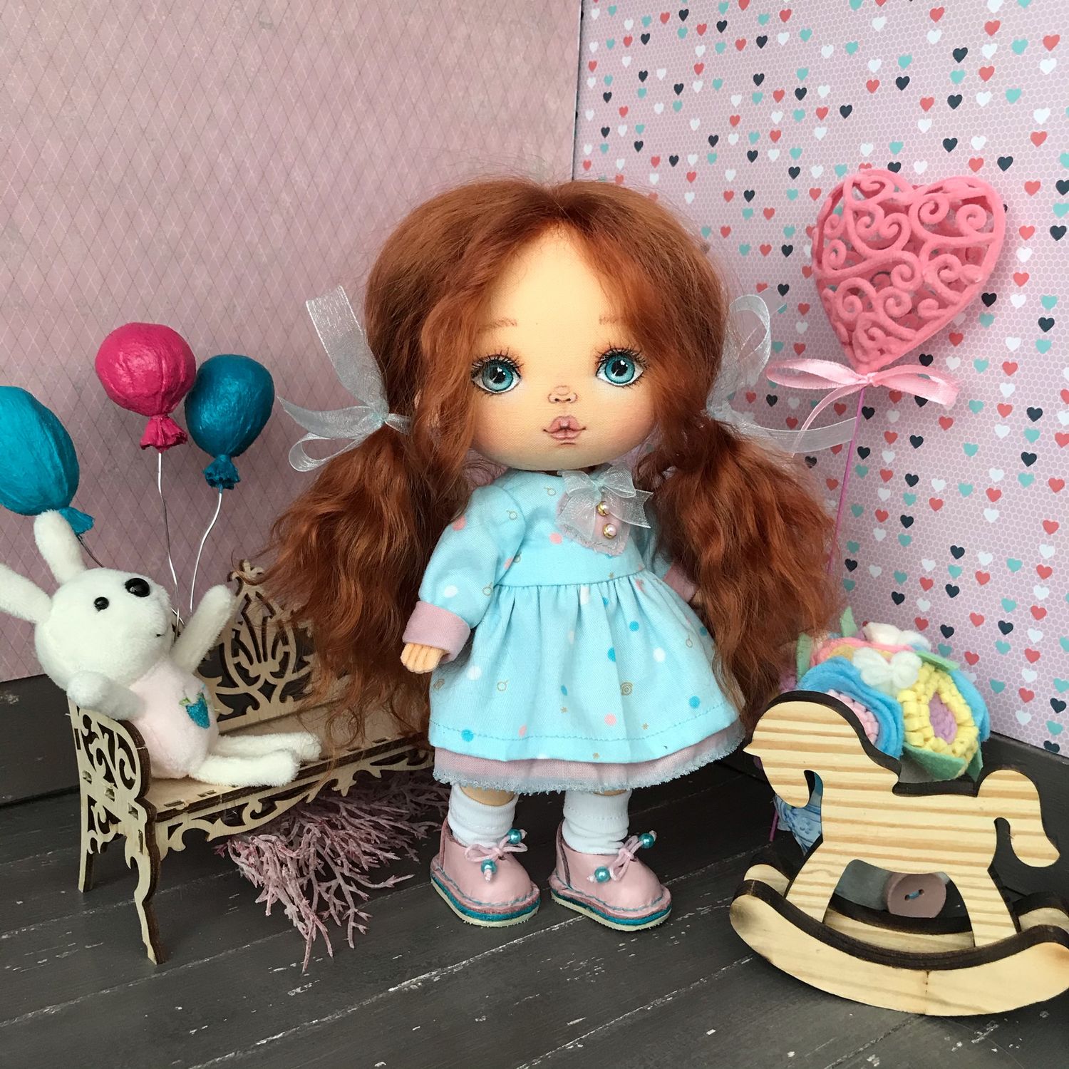 Интерьерная текстильная Кукла ручной работы, рост ~23 см, Интерьерная кукла, Одинцово,  Фото №1