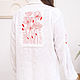 Белая льняная  Рубашка с вышивкой "Маки красные". Блузки. NATALINI. Интернет-магазин Ярмарка Мастеров.  Фото №2