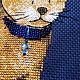 Embroidered picture of the 'Golden Sphinx' hand embroidery. Pictures. Knitted Blankets Cosy Home. Online shopping on My Livemaster.  Фото №2
