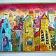 Silk painting "Сats city.". Pictures. The warmth and soul of batik (alexbatik). Online shopping on My Livemaster.  Фото №2