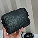 Заказать Сумочка чёрная через плечо из крокодиловой кожи. Chic bags. Ярмарка Мастеров. . Сумка через плечо Фото №3