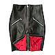 Leather Black Red Skirt 2 zippers, Skirts, Pushkino,  Фото №1
