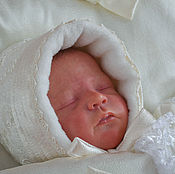 Одеяло на выписку для новорожденного"нежный персик"