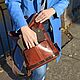  Bag-backpack women's leather red brown Joyce Mod SR54. Backpacks. Natalia Kalinovskaya. My Livemaster. Фото №4