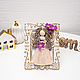 Macrame doll in photo frame 18/22. Interior doll. Kukly makrame NATALINI. Ярмарка Мастеров.  Фото №6