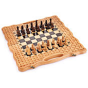 Активный отдых и развлечения handmade. Livemaster - original item Carved chess 