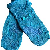 Аксессуары handmade. Livemaster - original item Mittens Blue Water. Handmade.