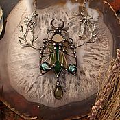 Украшения handmade. Livemaster - original item Spring Moth Pendant (p-115-01). Handmade.