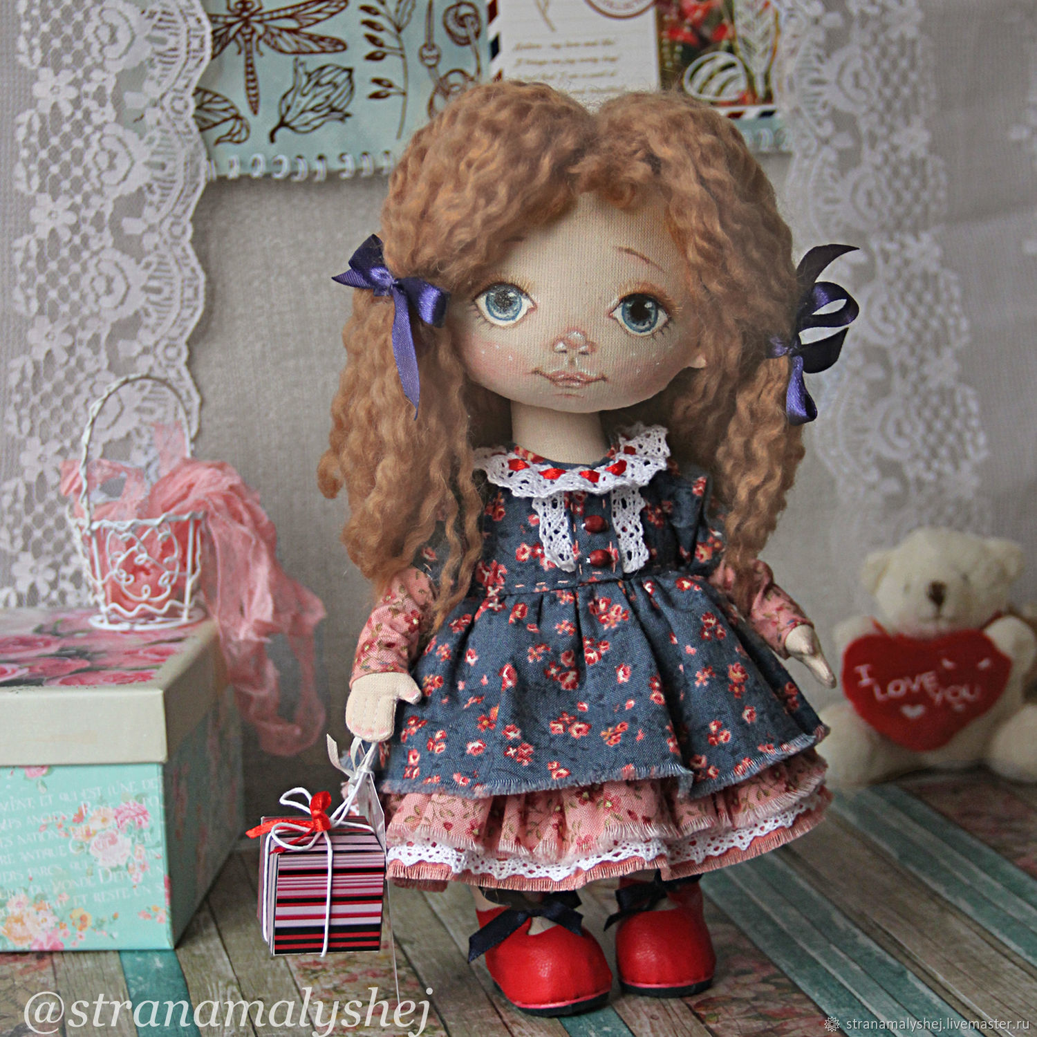 textile doll,tilda doll handmade doll interior doll Wing Doll,Collectible doll,custom doll