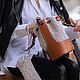 Заказать Сумка-торба из хлопка и эко-кожи. Malina-knit. Ярмарка Мастеров. . Сумка-торба Фото №3
