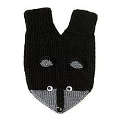 Аксессуары handmade. Livemaster - original item Mitten for Mom and Baby knitted Raccoon. Handmade.