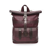 Сумки и аксессуары handmade. Livemaster - original item Backpacks: Bag Backpack Leather Women`s Burgundy Tessa Mod. CP33-182. Handmade.