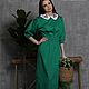 Cotton sateen dress with collar, Dresses, Omsk,  Фото №1