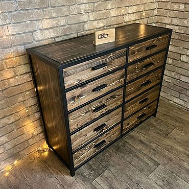 Комод в стиле лофт с ящиками. EasyLOFT - мебель лофт по вашим размерам. Мебель ручной работы - Ярмарка Мастеров Мебель ручной работы. Ярмарка Мастеров - ручная работа Комод в стиле лофт с ящиками. Handmade.