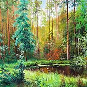 Landscape, oil Painting-Water lilies_vladimir Chernov